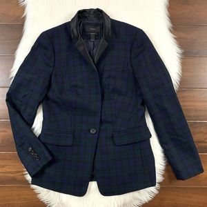 J. Crew Blue Tartan Plaid Regent Blazer Jacket